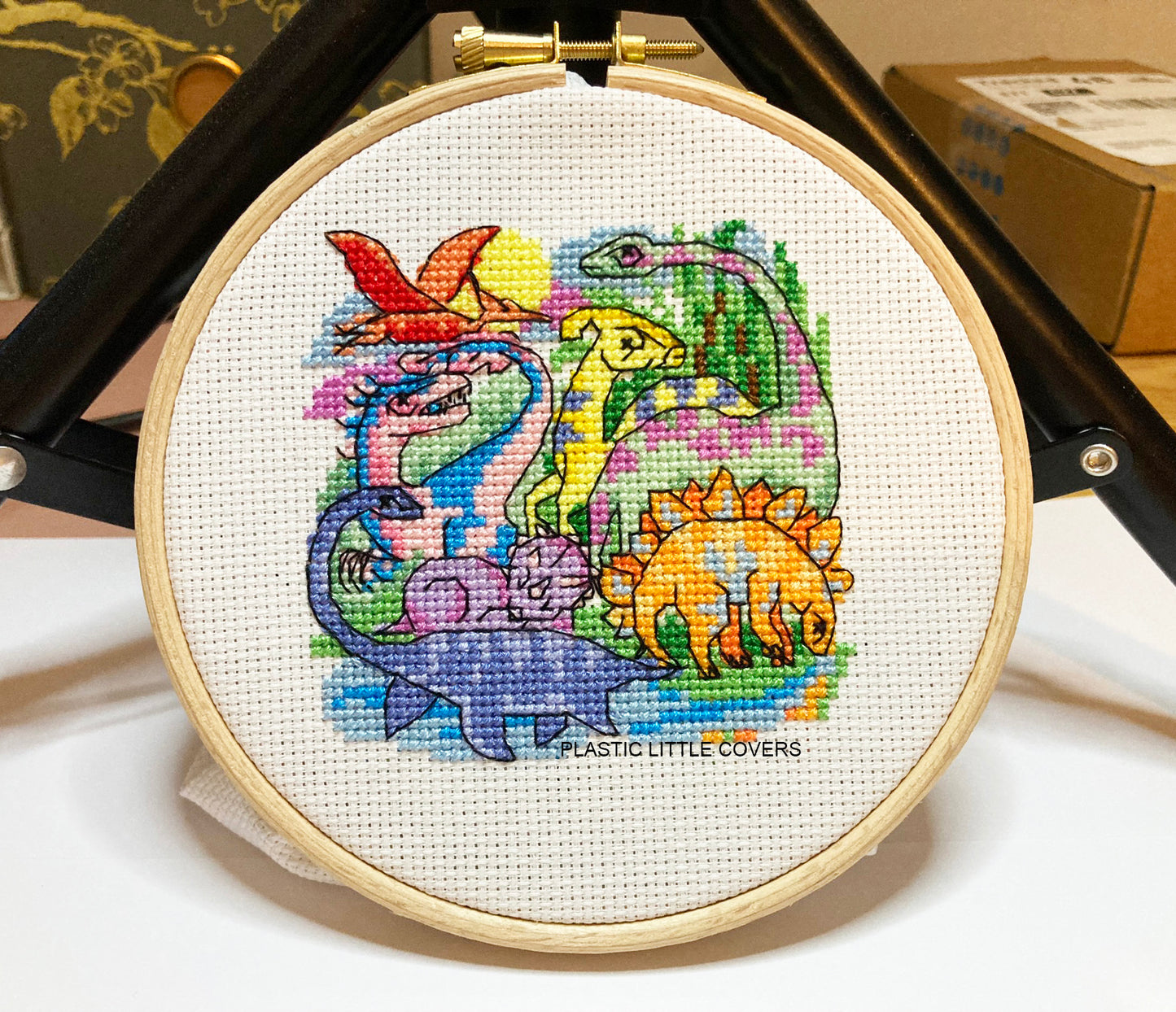 Dinosaur Troupe - Cross Stitch Pattern PDF.