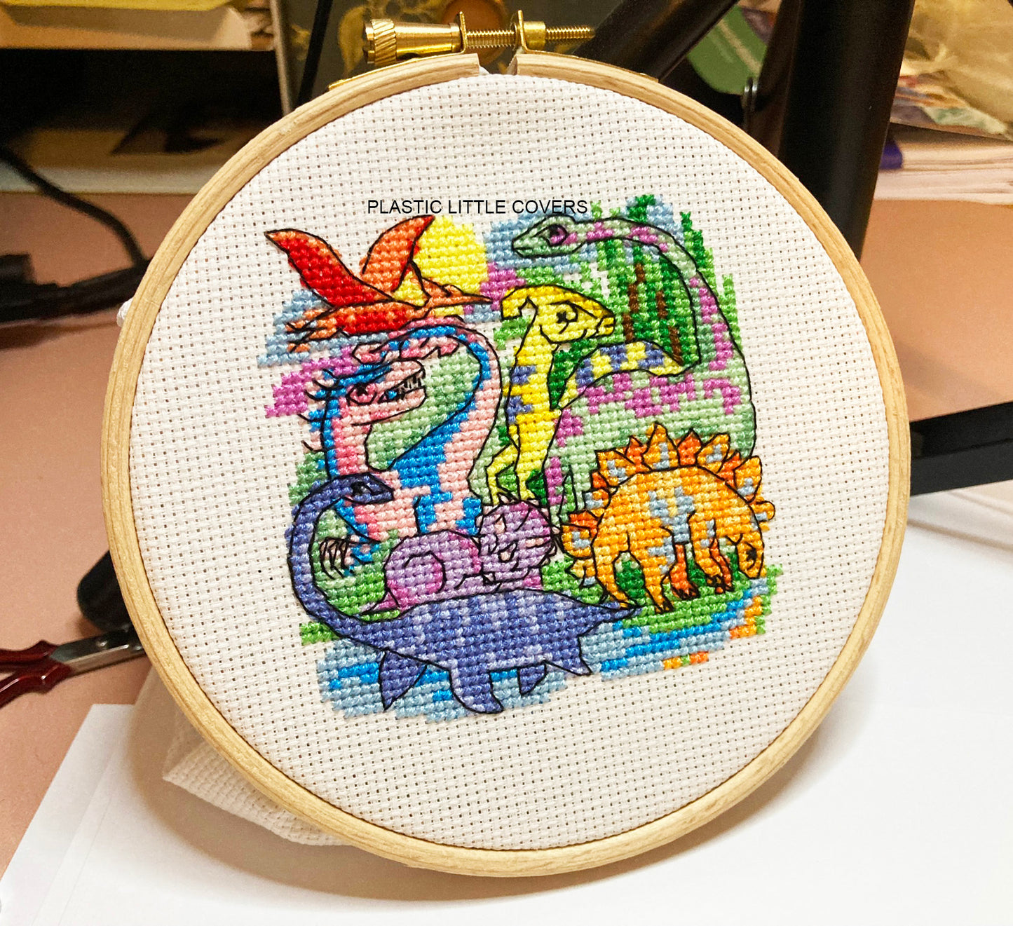 Dinosaur Troupe - Cross Stitch Pattern PDF.