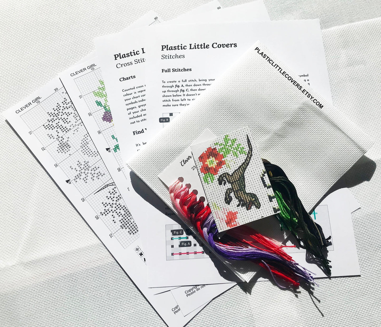 SECONDS SALE Cross Stitch Kit - Clever Girl