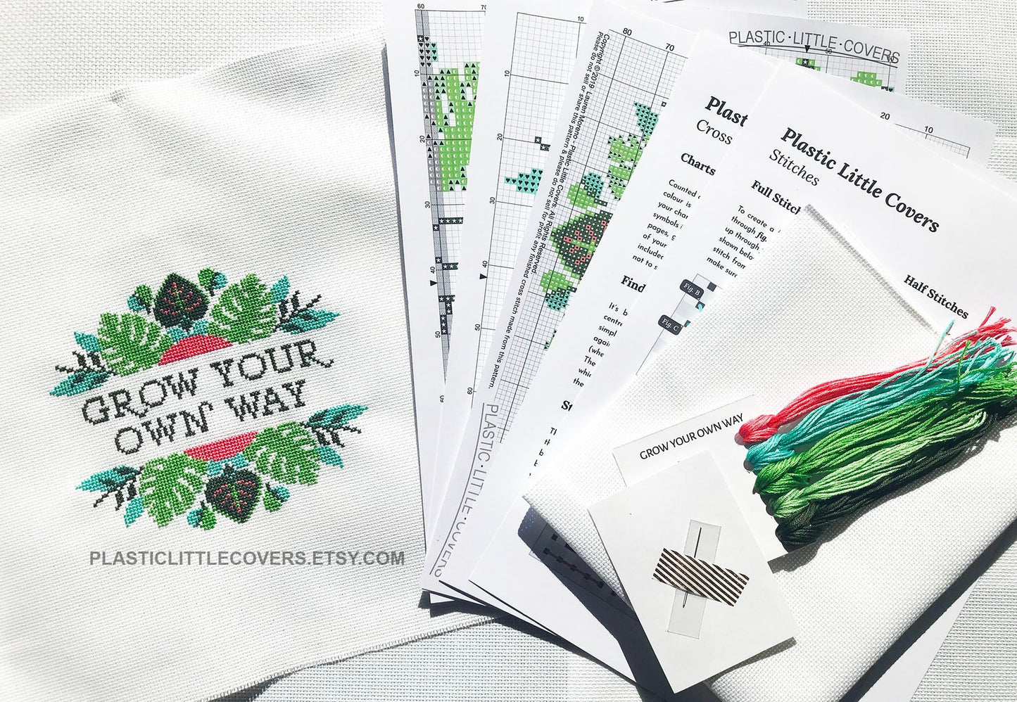 SECONDS SALE Cross Stitch Kit - Grow Your Own Way.