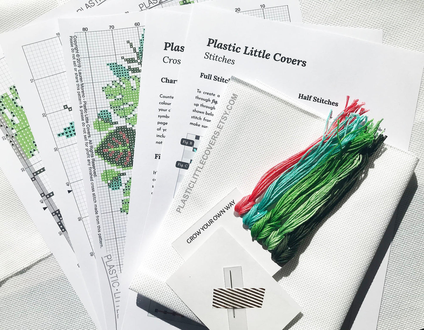 SECONDS SALE Cross Stitch Kit - Grow Your Own Way.