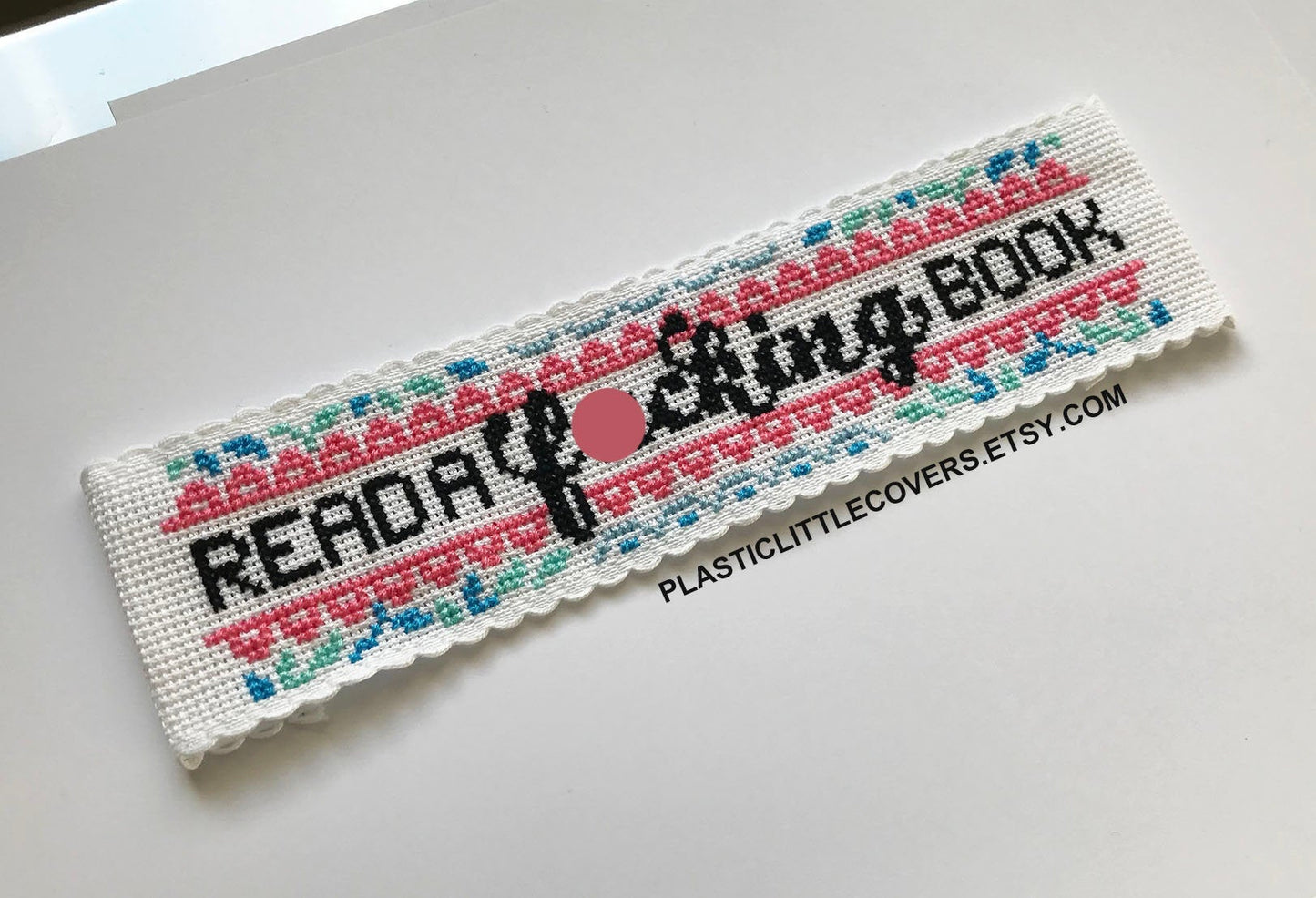 SECONDS SALE Cross Stitch Bookmark Kit - Read a Fucking Book.