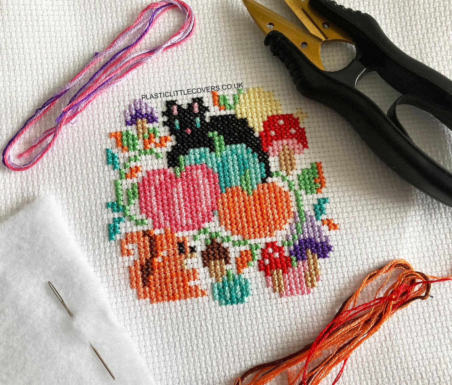 Bright Pumpkin Patch - Cross Stitch Pattern PDF.
