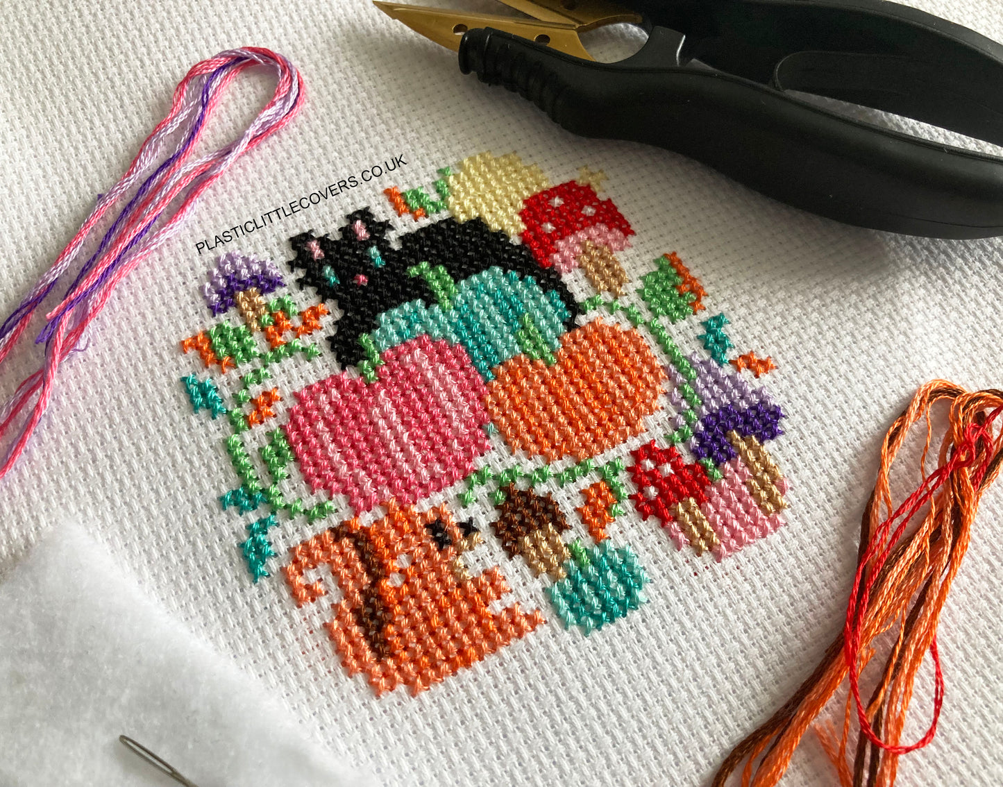 Cross Stitch Kit - Bright Pumpkin Patch