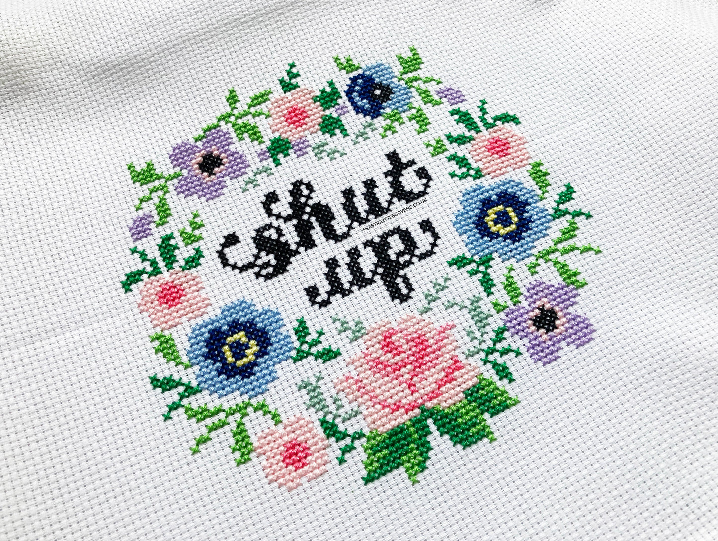 SECONDS SALE Cross Stitch Kit - Shut Up