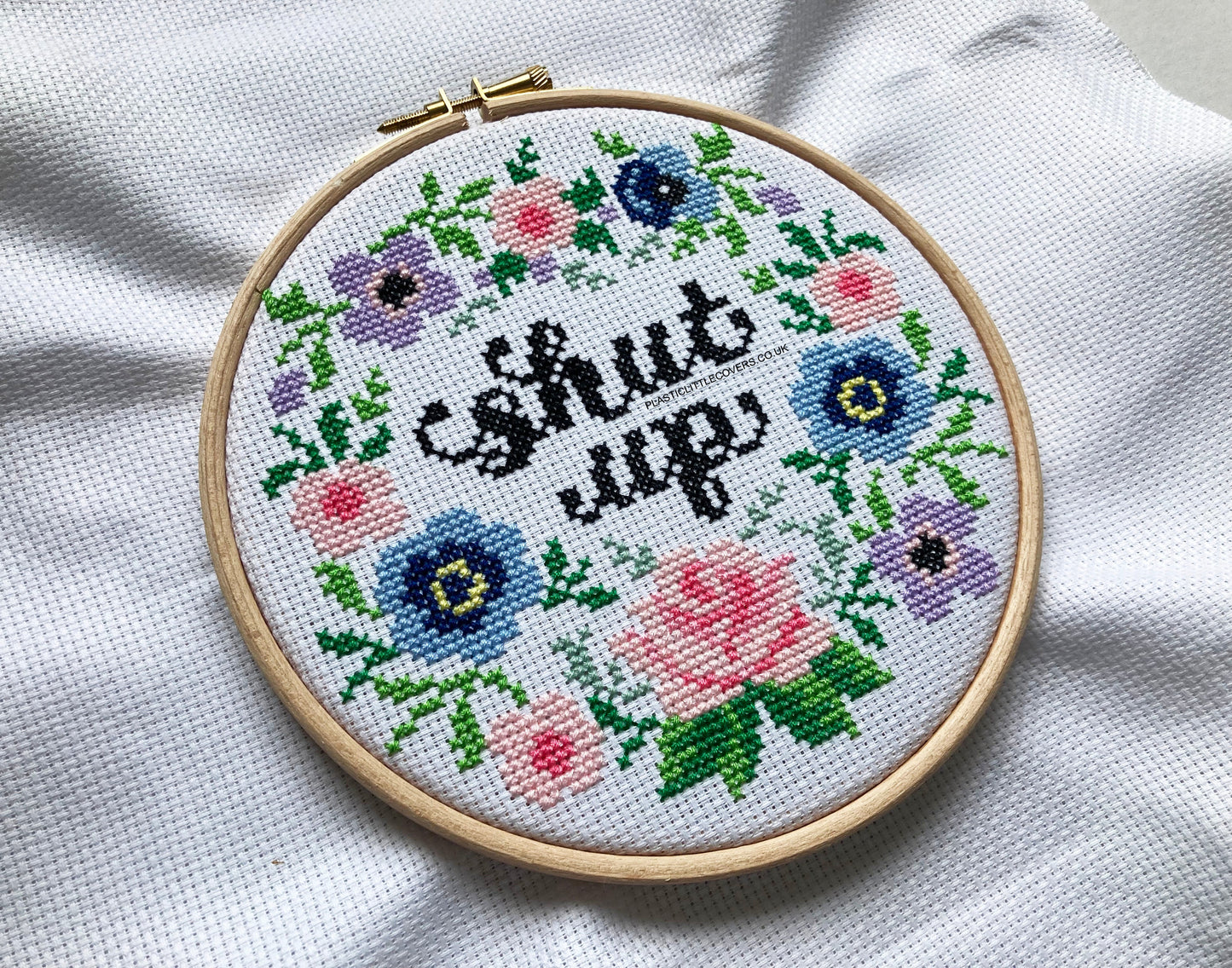 SECONDS SALE Cross Stitch Kit - Shut Up