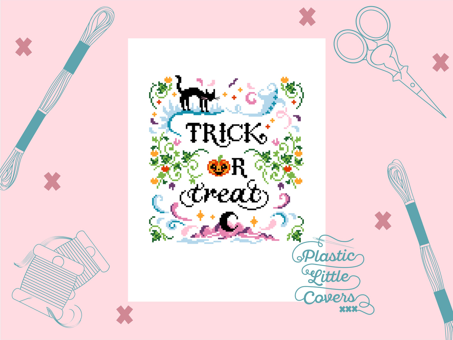 Trick or Treat - Cross Stitch Pattern PDF.