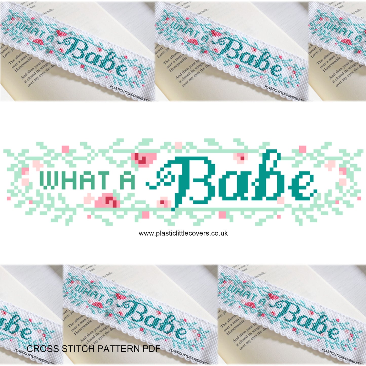 Free Cross Stitch Pattern PDF - What A Babe Bookmark