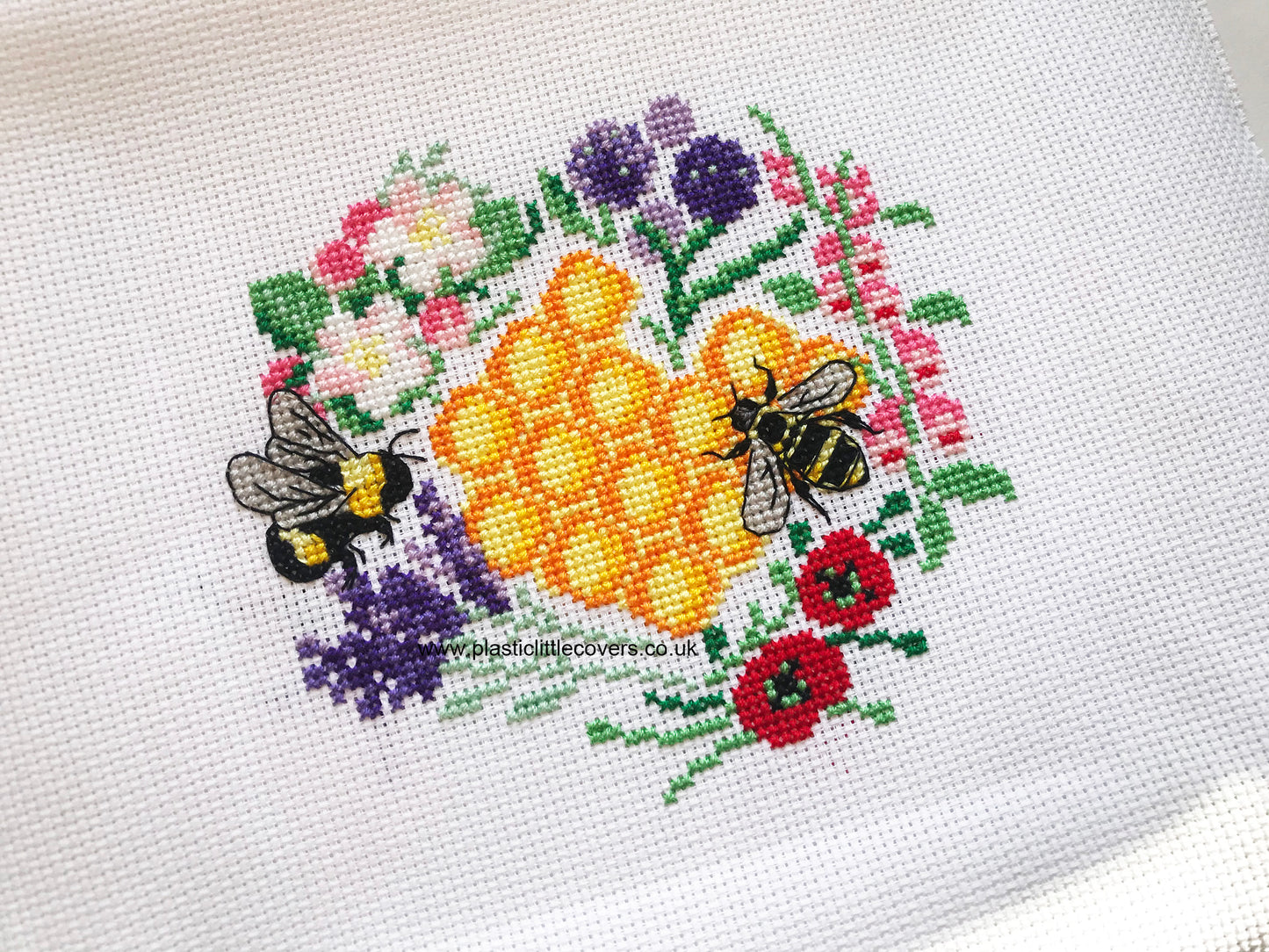 Bees and Blooms - Cross Stitch Pattern PDF.