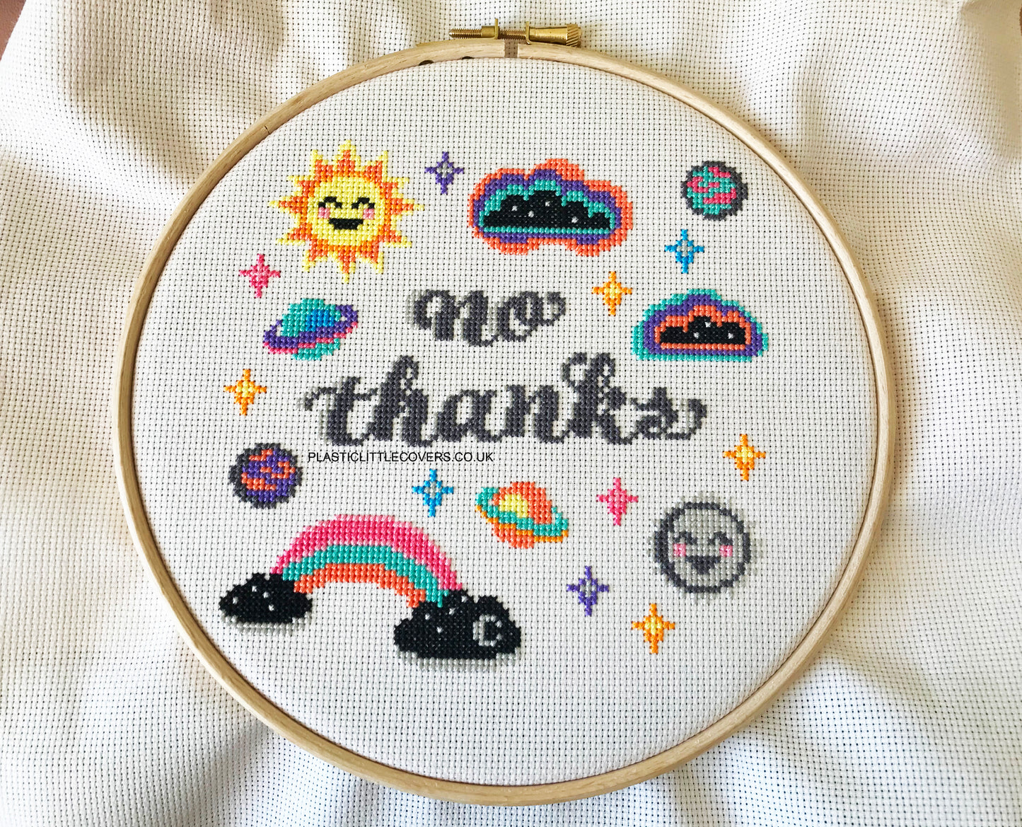 No Thanks - Cross Stitch Pattern PDF.