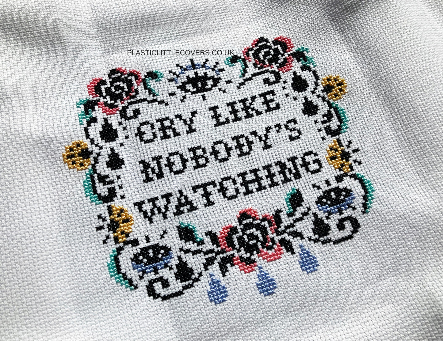Cross Stitch Kit - Cry Like Nobody's Watching