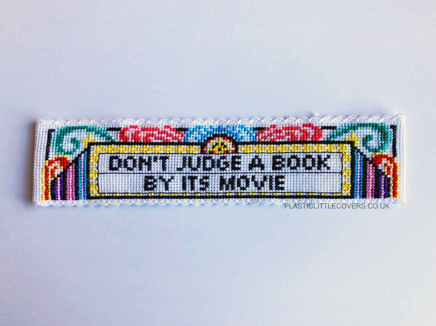 Cross Stitch Bookmark Kit - Don't Judge a Book By Its Movie