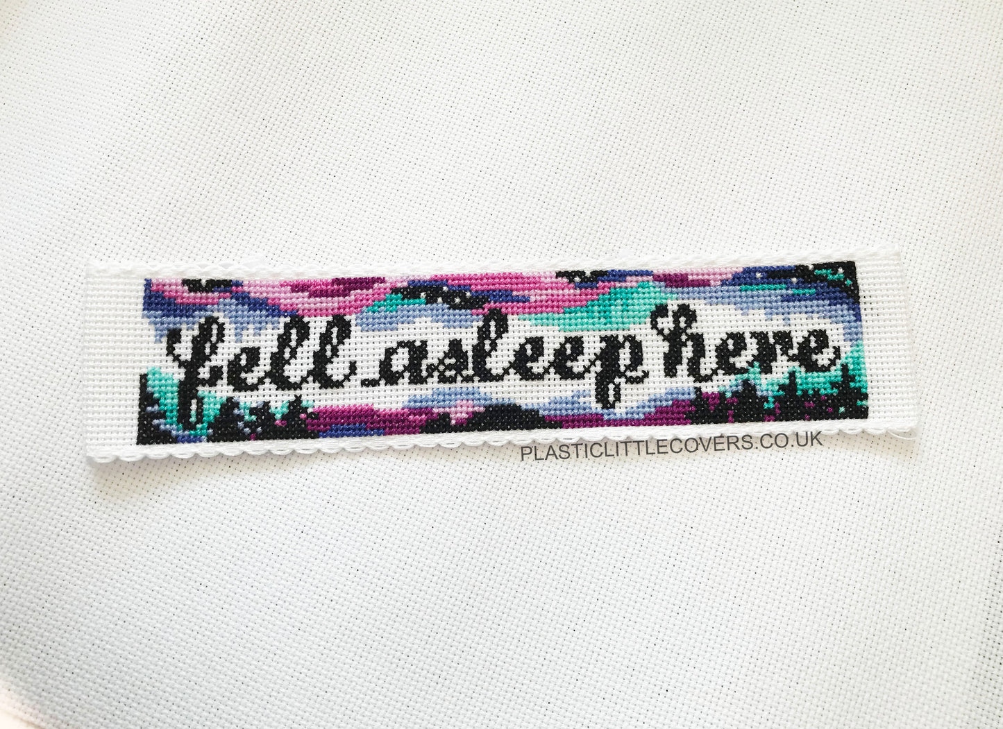 Fell Asleep Here - Bookmark Cross Stitch Pattern PDF.