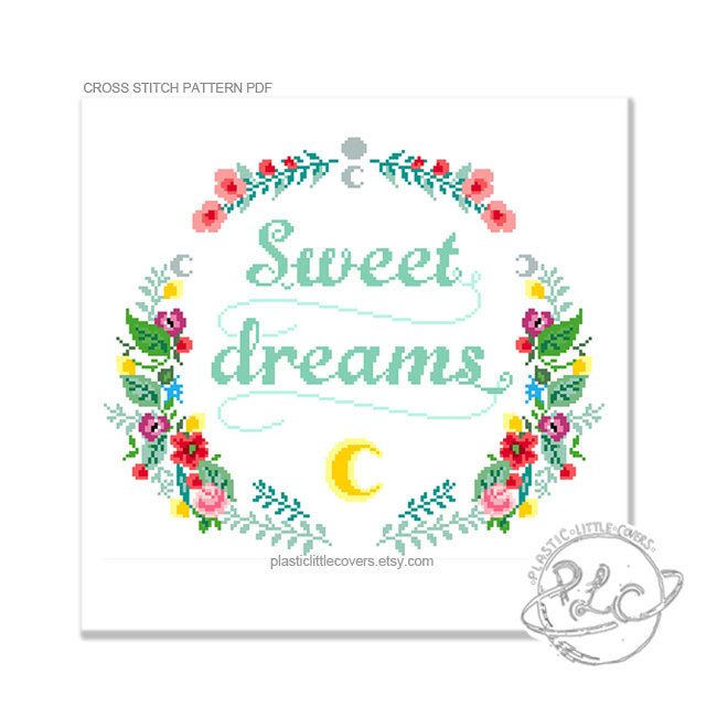 Sweet Dreams - Cross Stitch Pattern PDF.