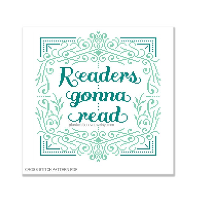 Readers Gonna Read - Cross Stitch Pattern PDF.
