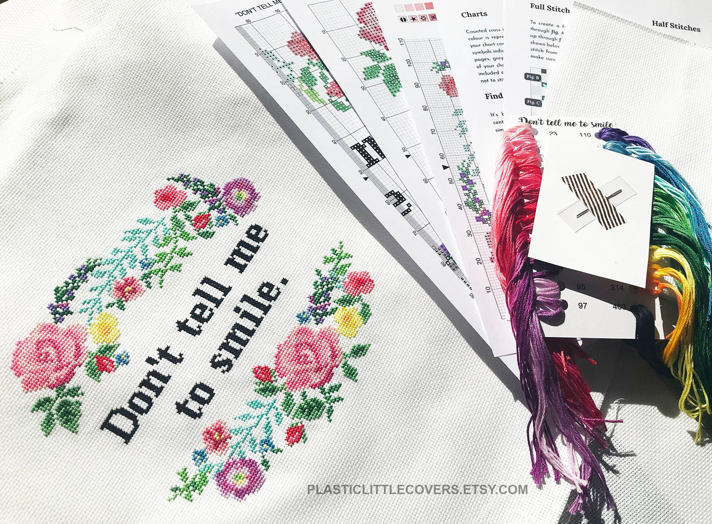 Cross Stitch Kit - Don't Tell Me To Smile