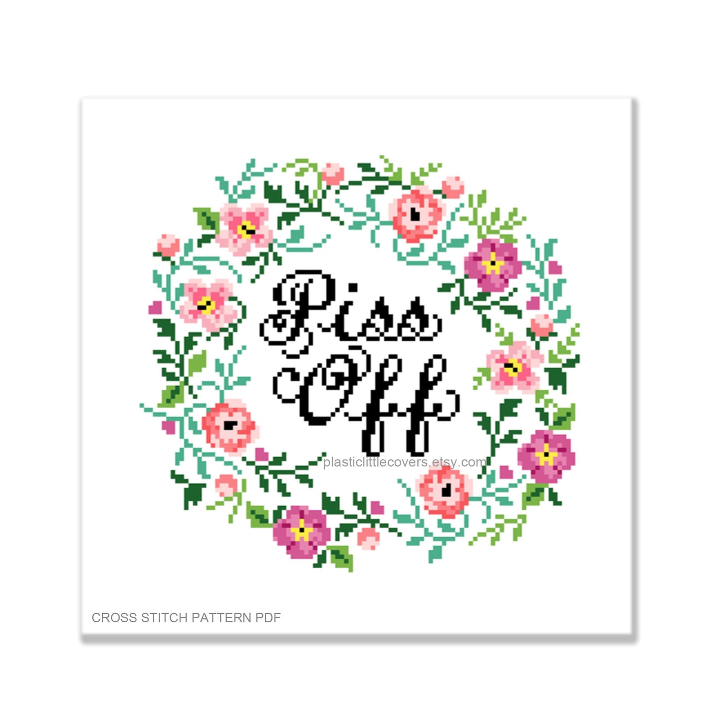 Piss Off - Cross Stitch Pattern PDF.