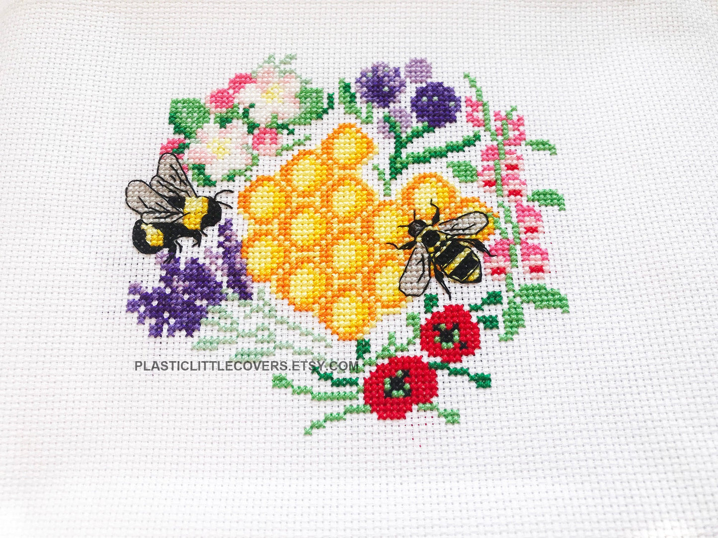Cross Stitch Kit - Bees and Blooms