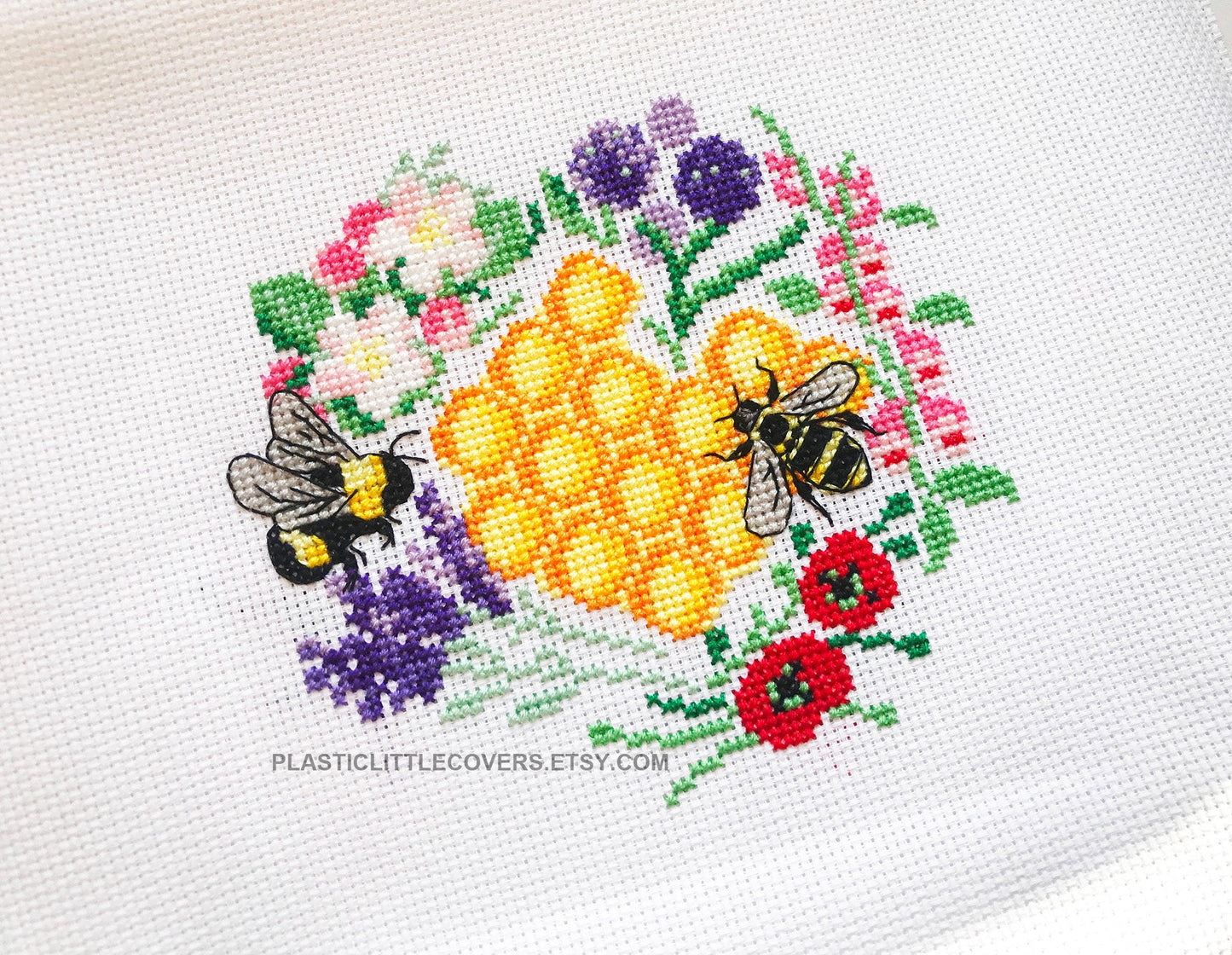 Cross Stitch Kit - Bees and Blooms