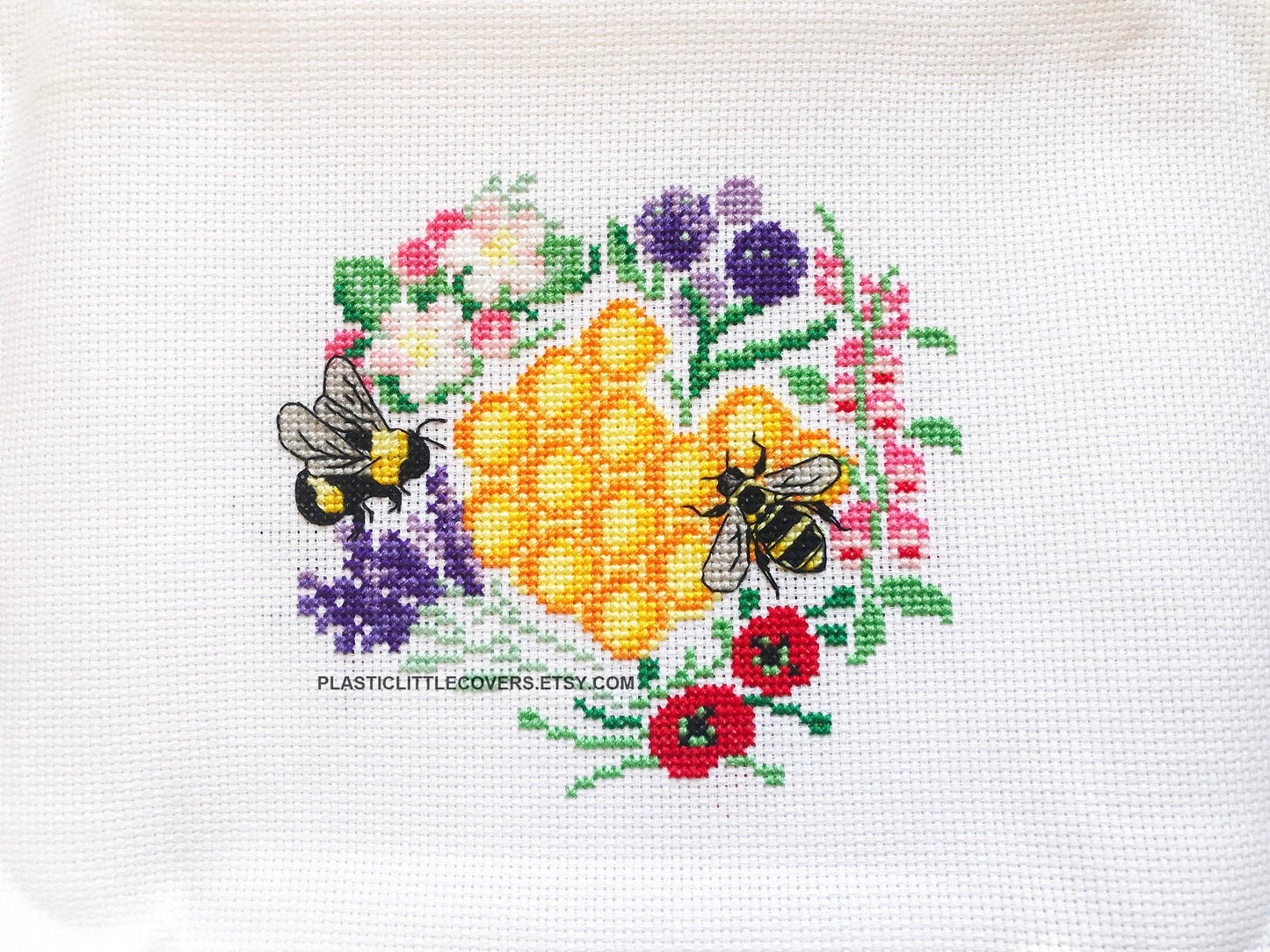 Cross Stitch Kit - Bees and Blooms