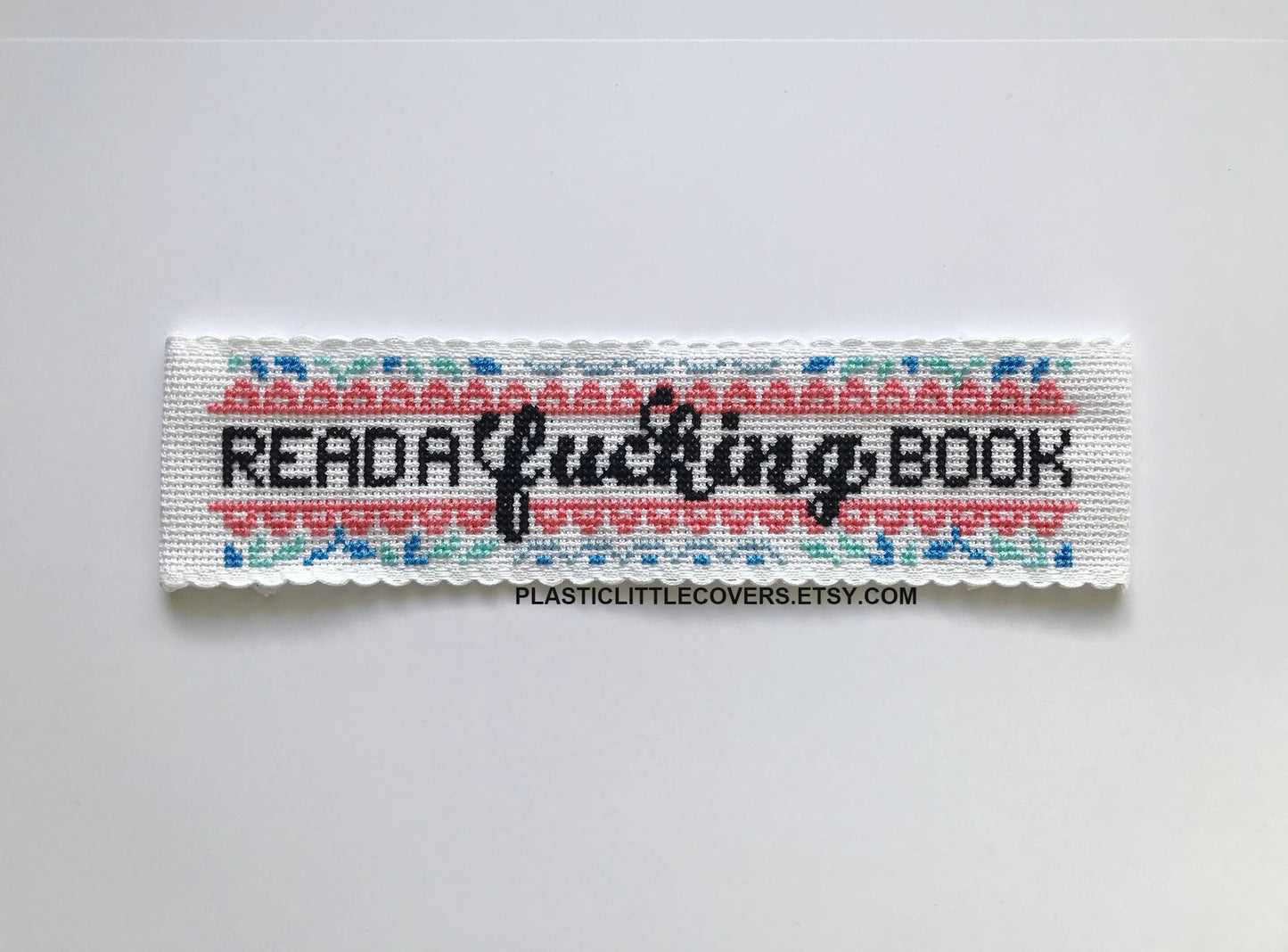 Read a Fucking Book - Bookmark Cross Stitch Pattern PDF.