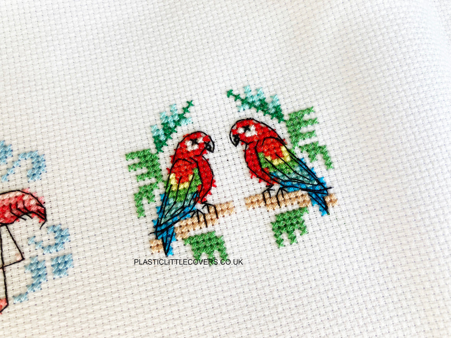 Parrots - Scarlet Macaws - Cross Stitch Pattern PDF.