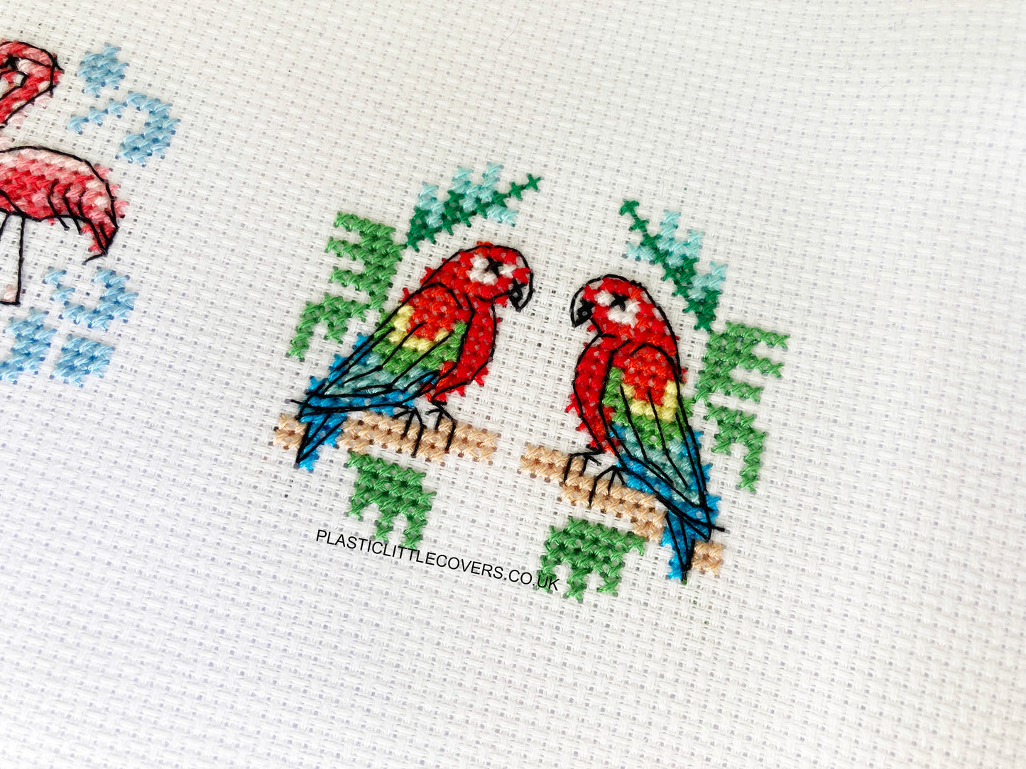 Parrots - Scarlet Macaws - Cross Stitch Pattern PDF.