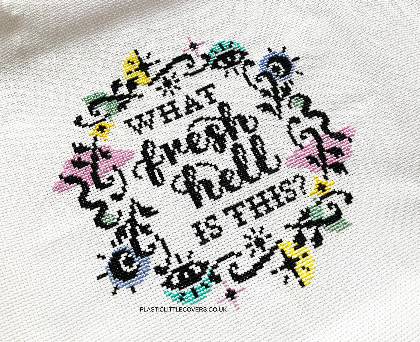 Cross Stitch Kit - What Fresh Hell Is This?