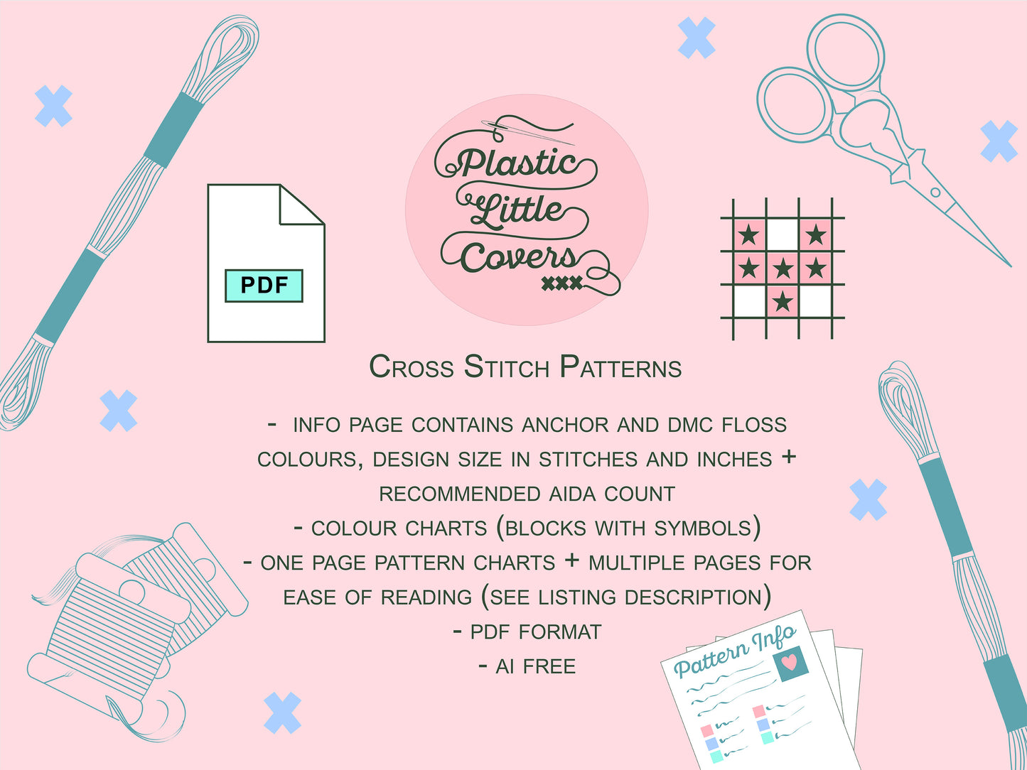 Cute Animal Quilt - Cross Stitch Pattern PDF
