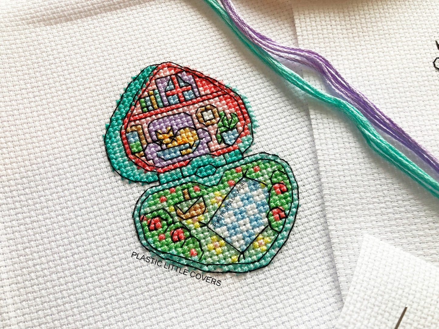 Pastel Pocket House - Cross Stitch Pattern PDF.