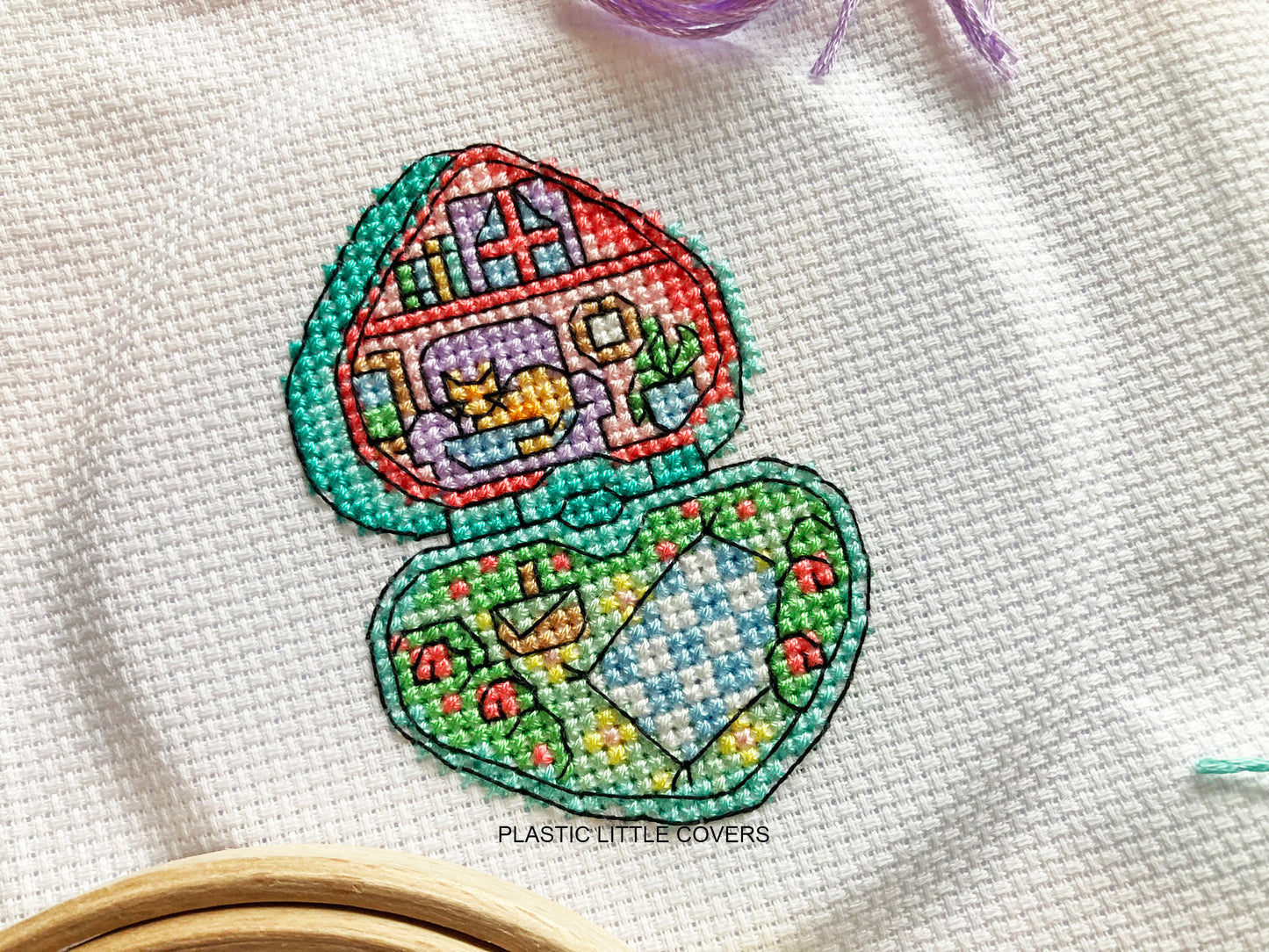 Pastel Pocket House - Cross Stitch Pattern PDF.