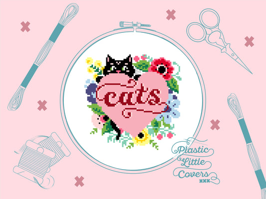 Cats - Cross Stitch Pattern PDF.