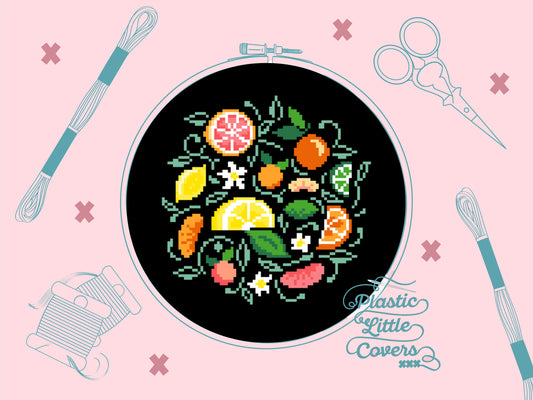 Citrus Fruit - Cross Stitch Pattern PDF.
