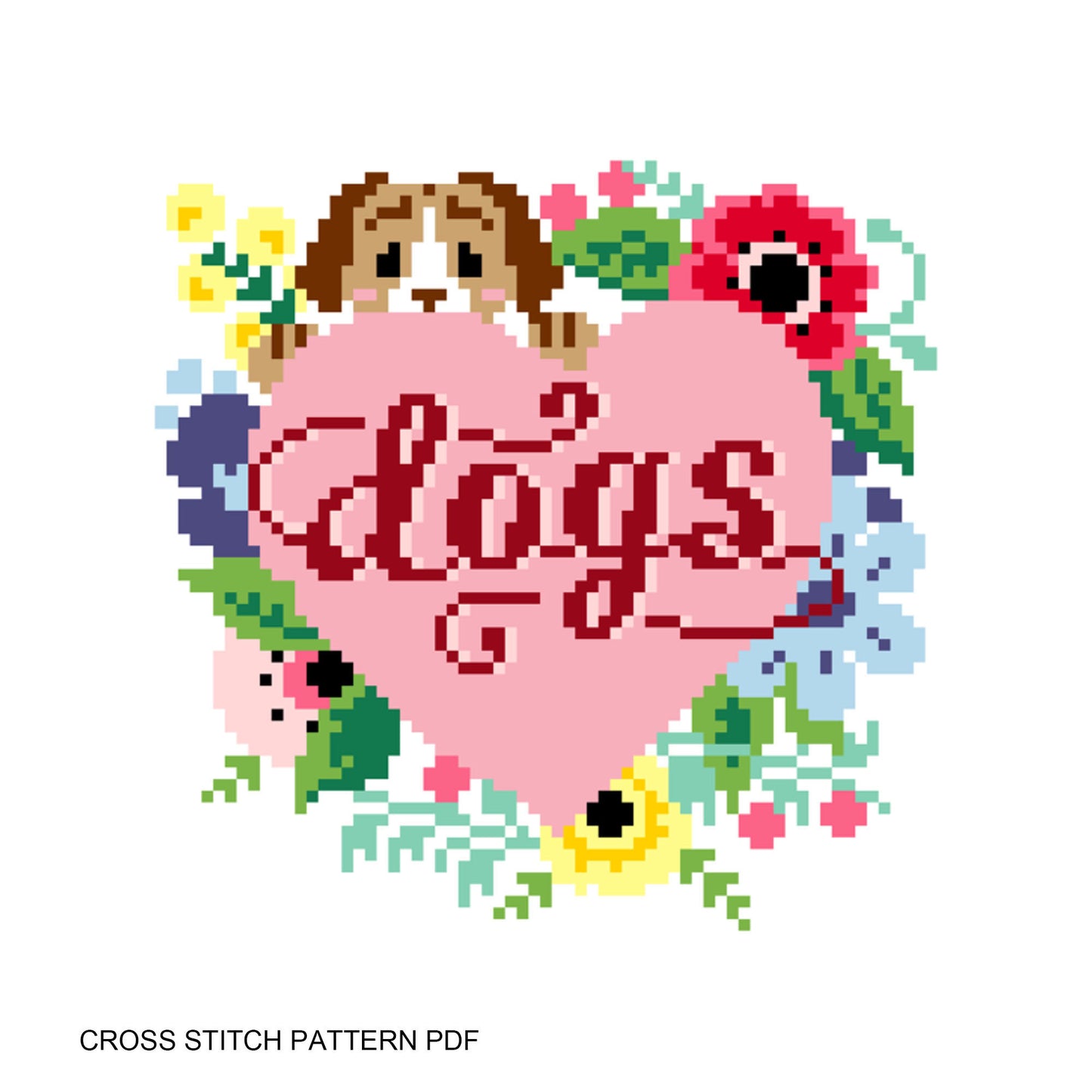 Dogs - Cross Stitch Pattern PDF.