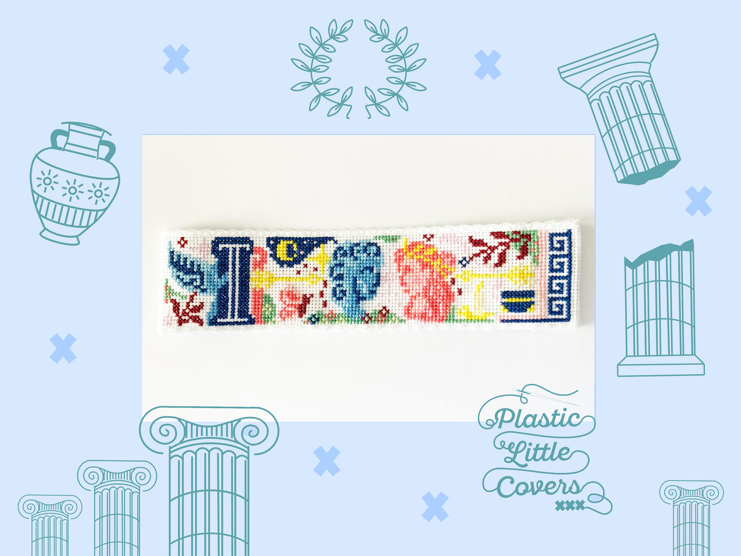 Eros and Psyche - Bookmark Cross Stitch Pattern PDF.