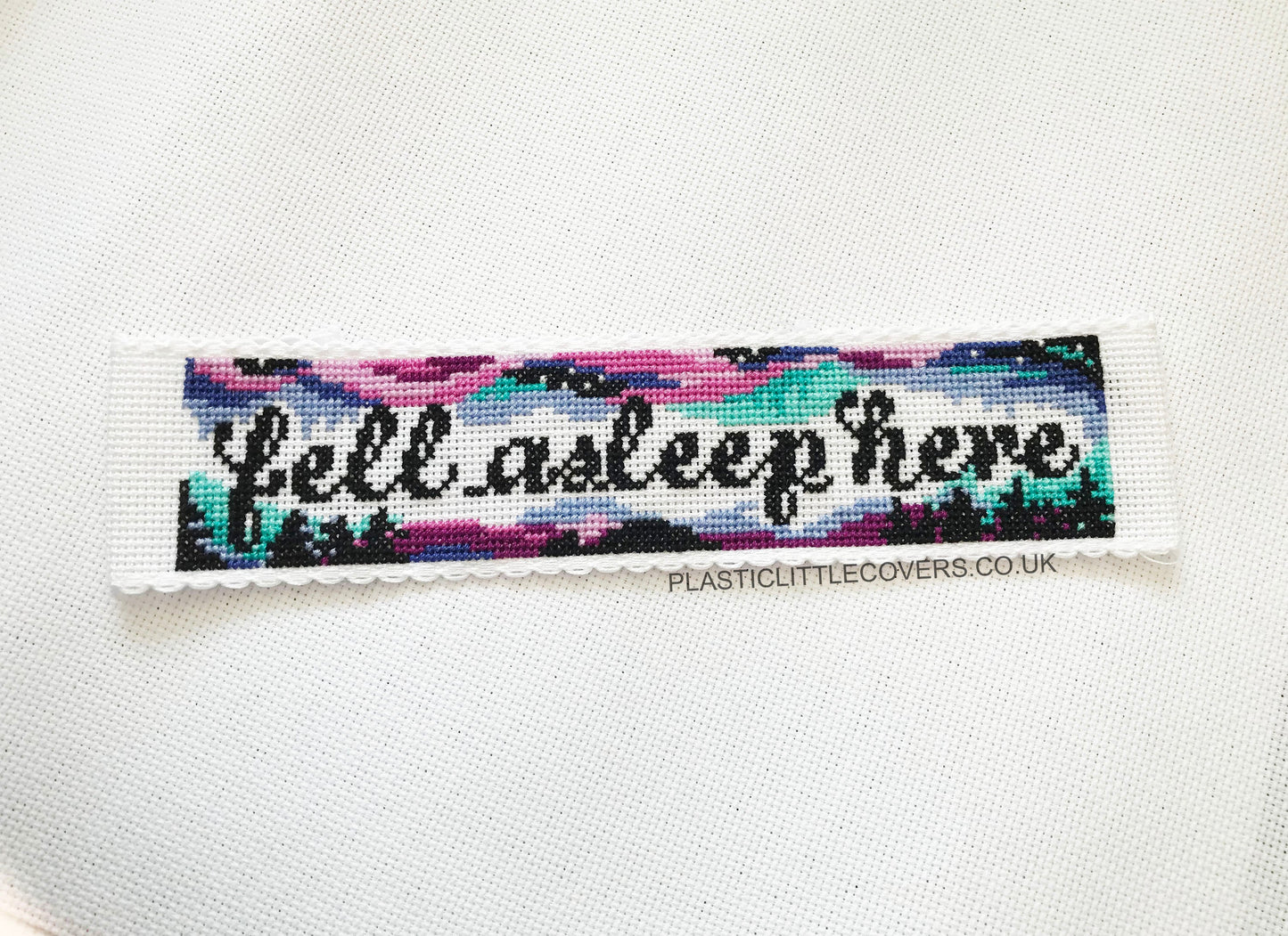 SECONDS SALE Cross Stitch Bookmark Kit - Fell Asleep Here
