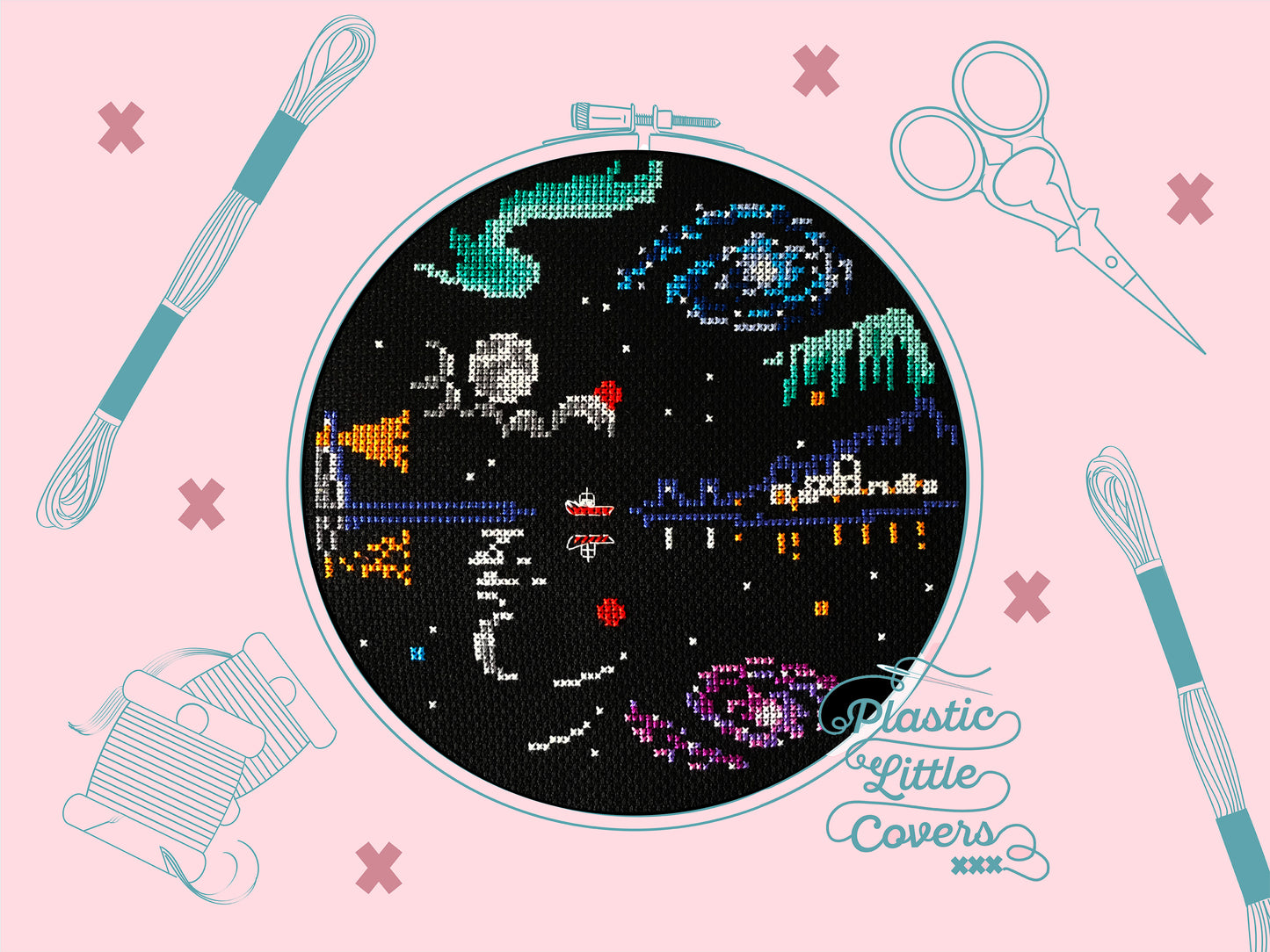 Night Sky - Cross Stitch Pattern PDF.