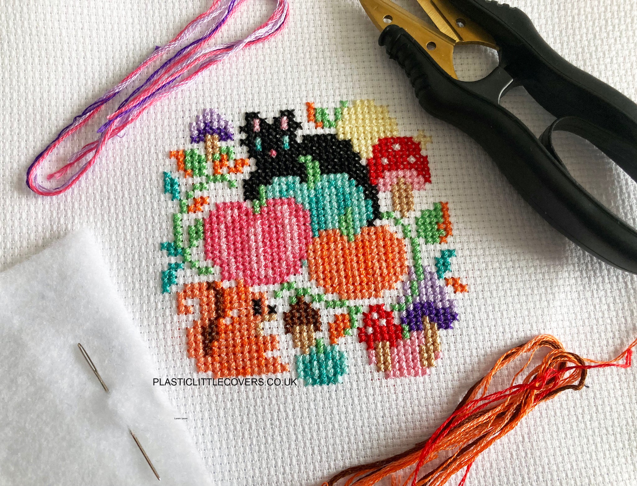 Cross Stitch Kit - Bright Pumpkin Patch