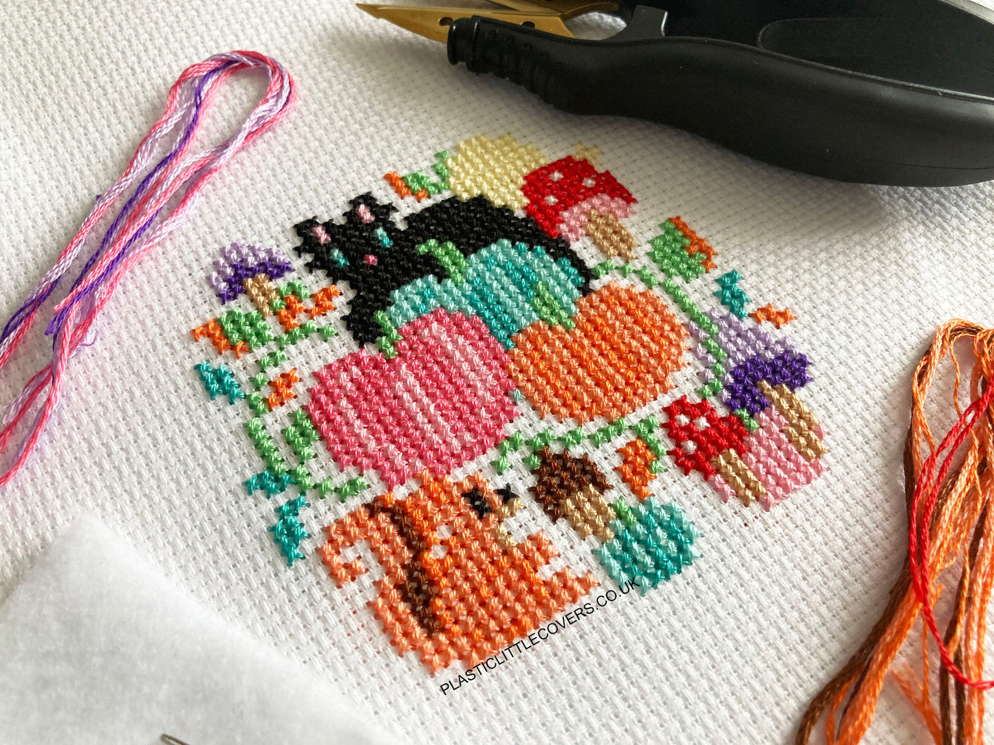SECONDS SALE Cross Stitch Kit - Bright Pumpkin Patch
