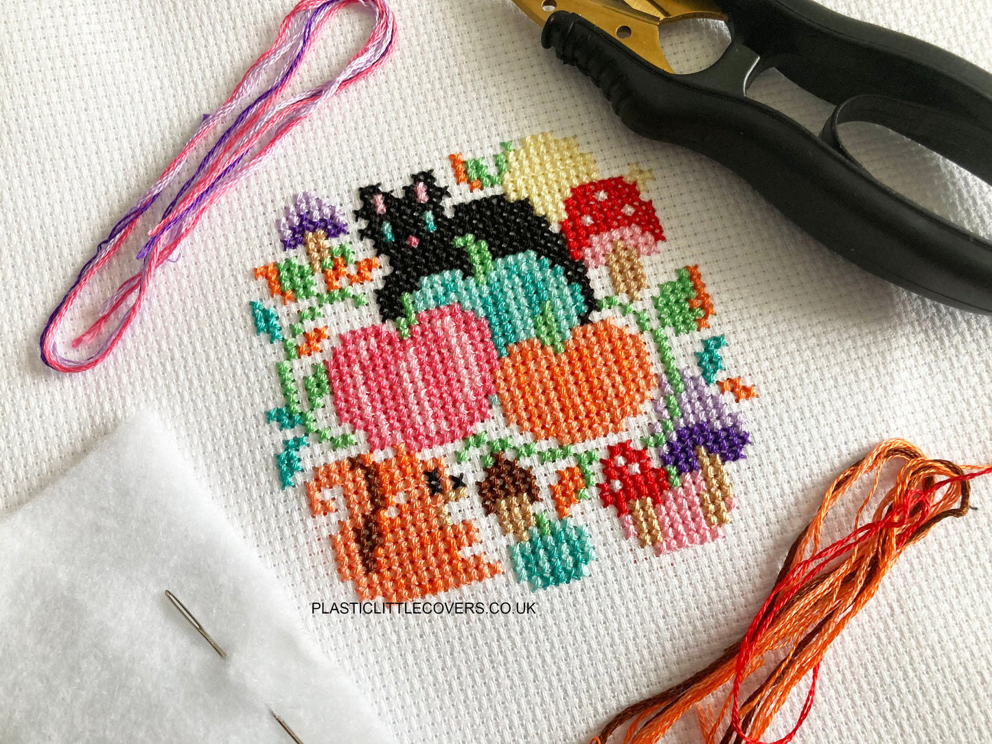 SECONDS SALE Cross Stitch Kit - Bright Pumpkin Patch