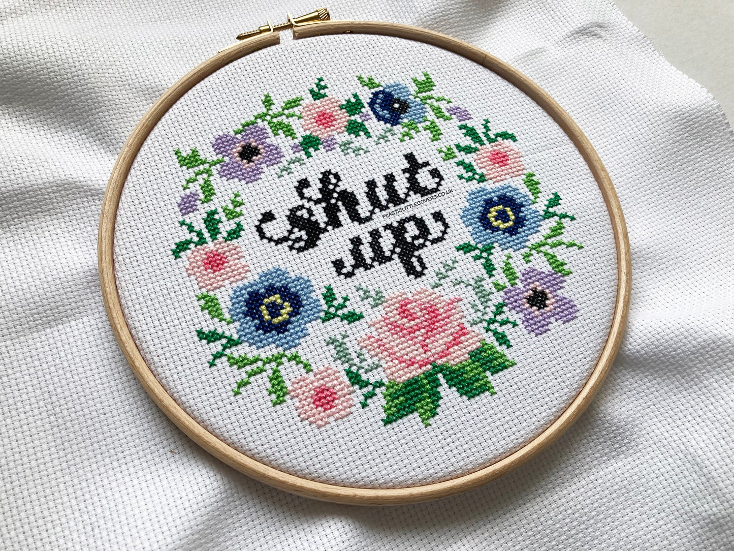 SECONDS SALE Cross Stitch Kit - Shut Up