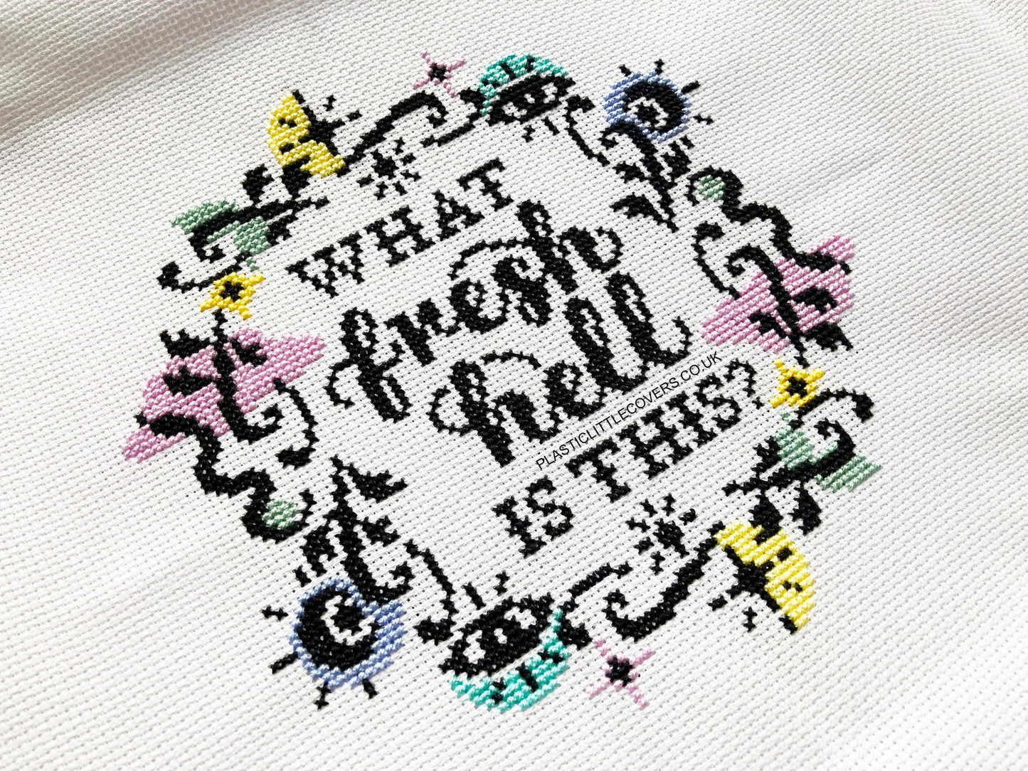 SECONDS SALE Cross Stitch Kit - What Fresh Hell Is This?