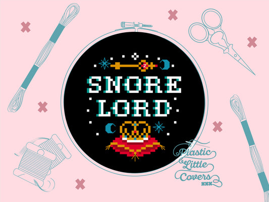 Snore Lord - Cross Stitch Pattern PDF.