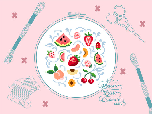 Summer Fruit - Cross Stitch Pattern PDF.