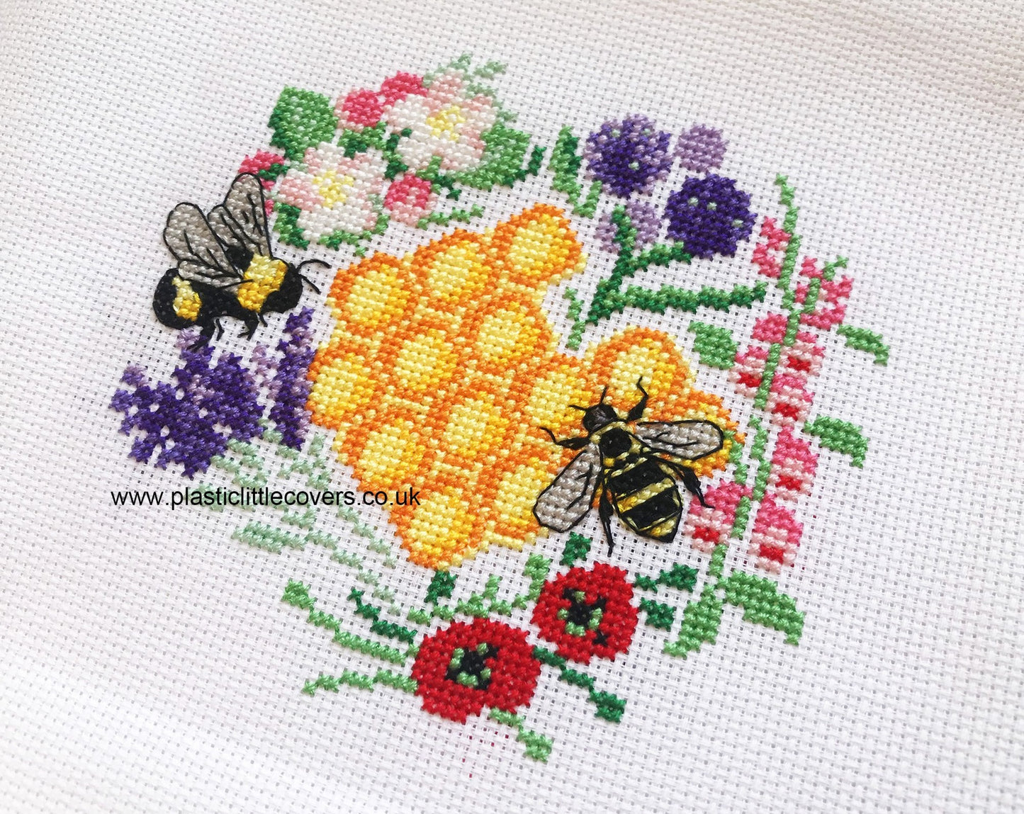 Bees and Blooms - Cross Stitch Pattern PDF.