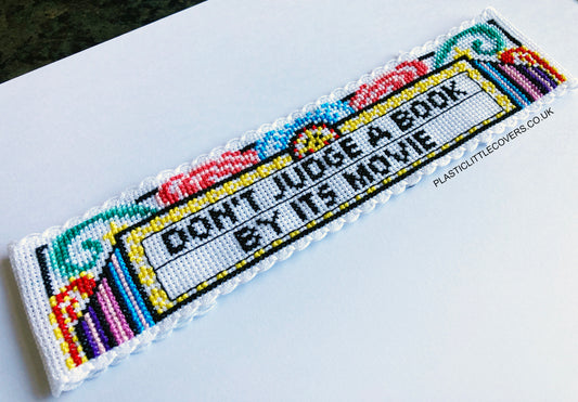Cross Stitch Bookmark Kit - Don't Judge a Book By Its Movie