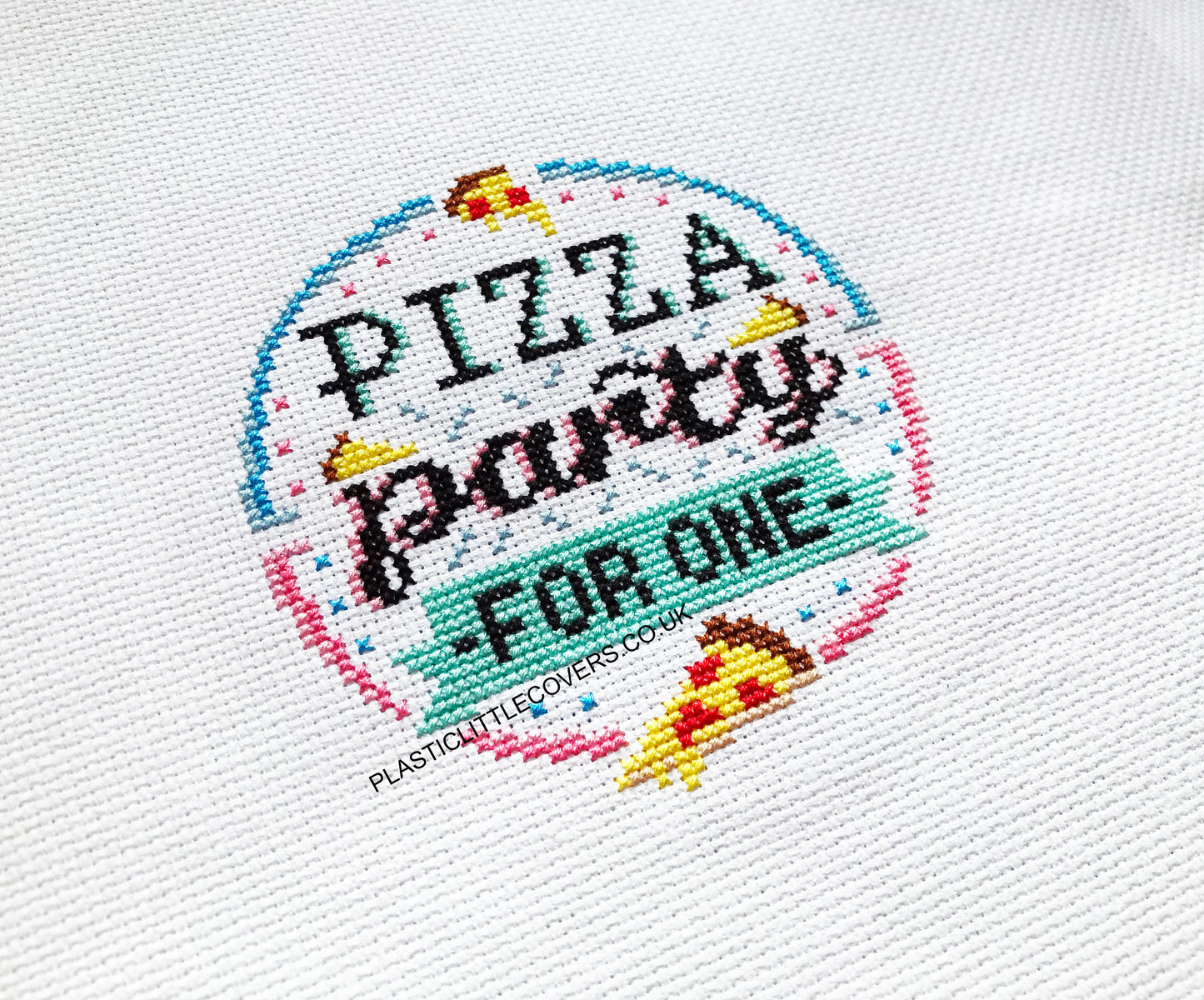 Cross Stitch Kit - Pizza Party for One.