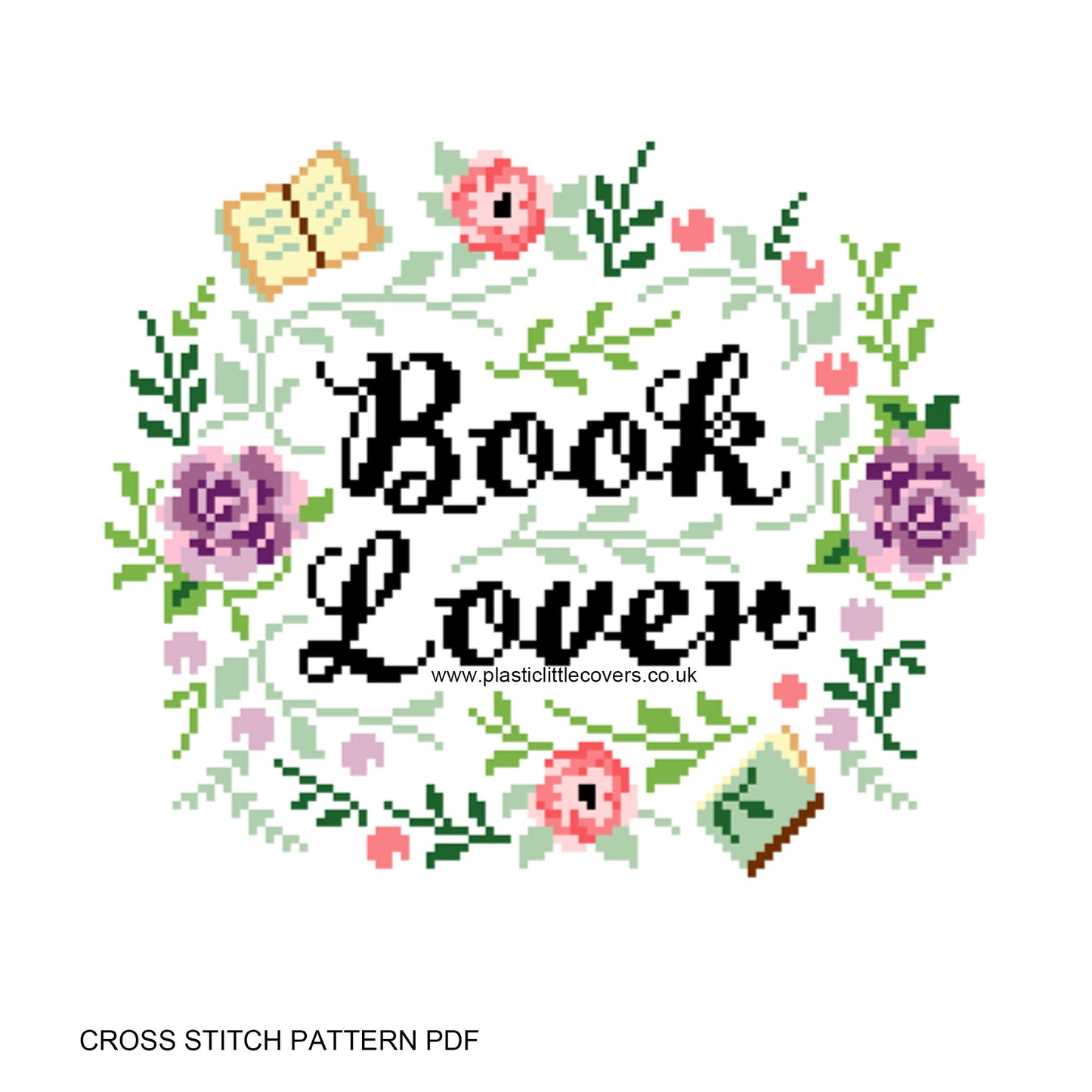 Book Lover - Cross Stitch Pattern PDF.