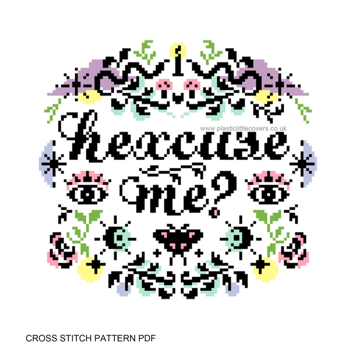 Hexcuse Me? - Cross Stitch Pattern PDF.