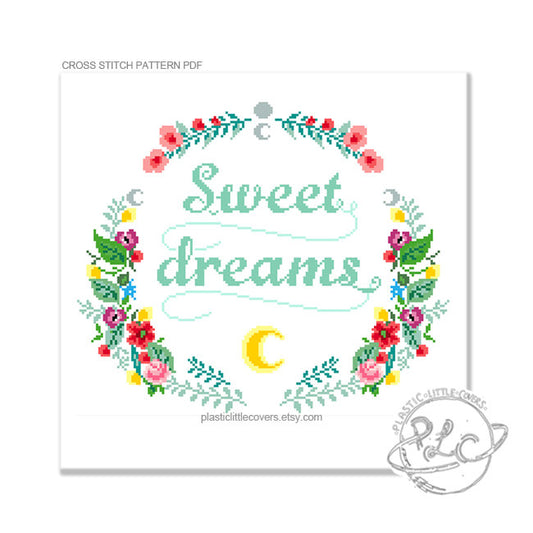 Sweet Dreams - Cross Stitch Pattern PDF.